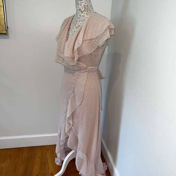 Denny Rose Wrap Pink Maxi Dress - Picture 3 of 9